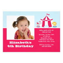 NIEDLICHES Zirkus-Kindergeburtstag-Party Einladung
