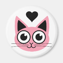 Niedlichste rosa Katze Kühlschrankmagnet