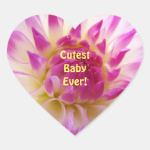 Niedlichstes Baby überhaupt! Aufkleber rosa weiße 