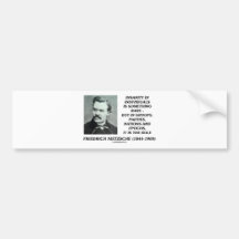 Nietzsche Geisteskrankheit selten im Einzelpersone Auto Sticker