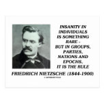 Nietzsche Geisteskrankheit selten im Einzelpersone Postkarte
