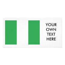 Nigeria-Flagge Photo Grußkarte