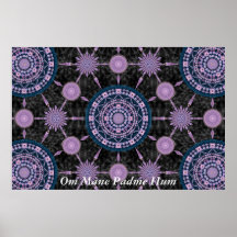 Nightblooming Kaktus-Mandala-Reihe Posterdrucke