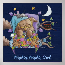 Nighty-Nacht, Eule Poster