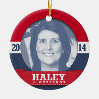 NIKKI HALEY KAMPAGNE RUNDES KERAMIK ORNAMENT