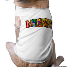 NIKKI ~ PERSONALISIERTER GROSSER BUCHSTABE PET-WAR HUNDE T SHIRT
