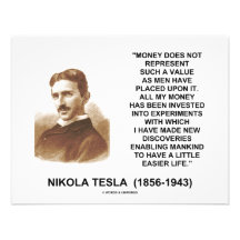 Nikola Tesla-Geld-Wert-Entdeckungs-einfacheres Leb Ankündigung