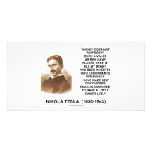 Nikola Tesla-Geld-Wert-Entdeckungs-einfacheres Leb Bild Karte