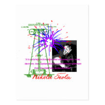 Nikola Tesla Postkarte
