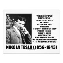 Nikola Tesla Wheelwork der Natur-kinetischen Energ Personalisierte Einladungskarten