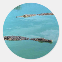 Nil-Krokodile Runde Sticker