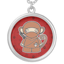 Ninja Affe! Ninjadorables Rot-Halskette
