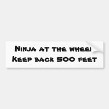 Ninja am Rad Auto Aufkleber