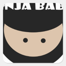 Ninja Baby Quadrataufkleber