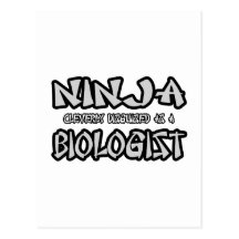 Ninja… Biologe Postkarte