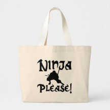 Ninja bitte! leinentasche
