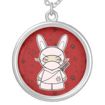 Ninja Häschen! Ninjadorables Rot-Halskette