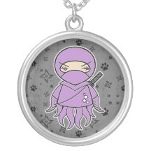 Ninja Krake! Ninjadorables Grau-Halskette