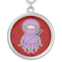 Ninja Krake! Ninjadorables Rot-Halskette