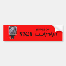 ninja, llama2, PASSEN VON, NINJA, LAMA!! auf! Auto Aufkleber