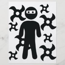 ninja mit trowing Sternikone Bedruckte Flyer