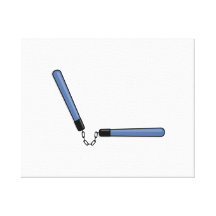 Ninja Nunchucks Stretched Canvas Prints