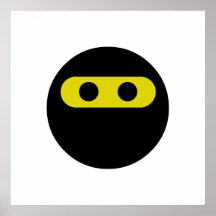 Ninja smiley posterdrucke