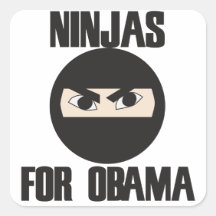 Ninjas für Obama Aufkleber
