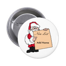Nizza Liste WeihnachtsNamensschild-Weihnachtsmanns Button
