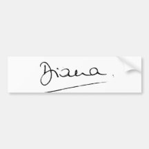 No.34 die Unterzeichnung von Prinzessin Diana Auto Sticker