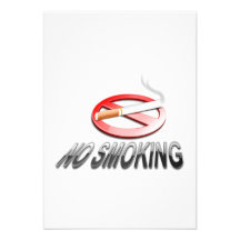 No Smoking Sign Personalized Invitation