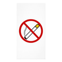 No Smoking Sign Personalized Photo Card