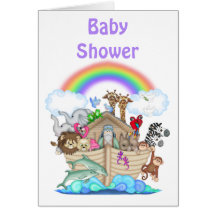 Noahs Arche-Babyparty-Einladung Grußkarten