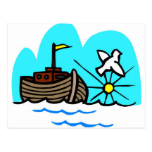 Noahs Arche christliches artwork_1 Postkarte
