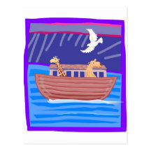 Noahs Arche christliches artwork_2 Postkarte