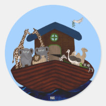 Noahs Arche Runde Sticker