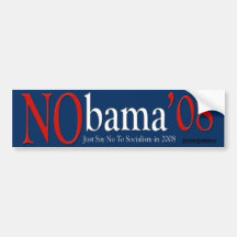 NObama Blau-Hintergrund Auto Sticker