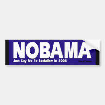 NOBAMA - Lehnen Sie einfach Sozialismus ab Autoaufkleber