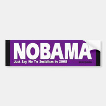 NOBAMA - Lehnen Sie einfach Sozialismus ab Auto Sticker