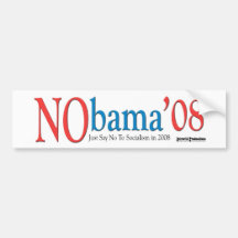 NObama Weiß-Hintergrund Auto Sticker