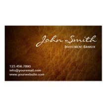 Noble lederne Investmentbanker-Visitenkarte
