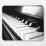 Noble schwarze u. weiße Klavier-Fotografie Mousepad