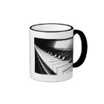 Noble schwarze u. weiße Klavier-Fotografie Tee Tasse