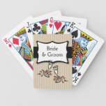 Noble Streifen-personalisierte Gastgeschenk Hochze Poker Karten