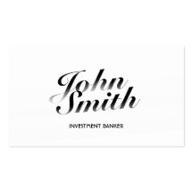 Noble weiße Investmentbanker-Visitenkarte