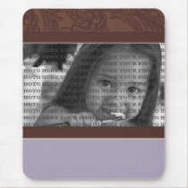 Nobler Chic Blumen-FOTO-Schablone (lila) mousepads