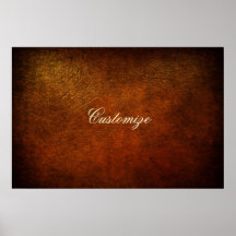 Nobler echtes Leder-Designer-Plakat-Druck
