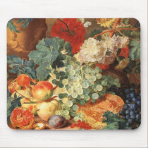Noch Leben mit Blumen und Frucht mousepads