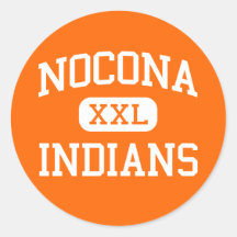 Nocona - amerikanischer Ureinwohner - Highschool - Aufkleber