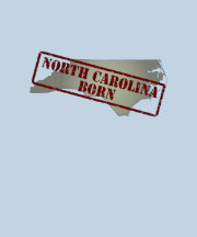 Nord-Carolina geboren - Briefmarke auf Karte Tshirts